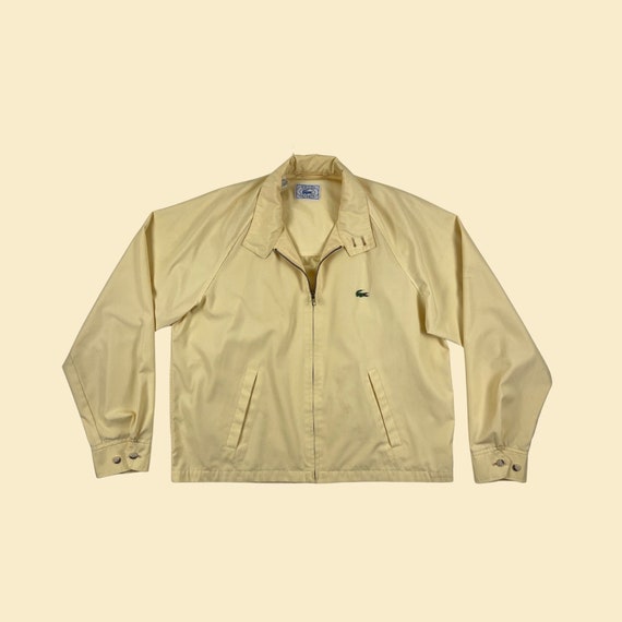 1970s L Izod Lacoste Windbreaker Pastel Yellow Vintage 70s Zip up Jacket Etsy Ireland