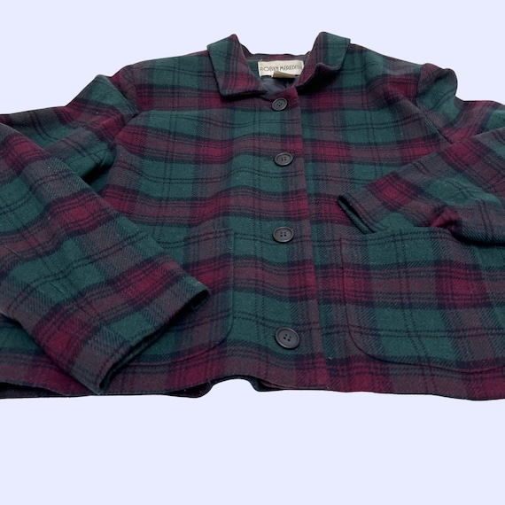 Vintage 90s plaid blazer by Robyn Meredith, 1990s… - image 3