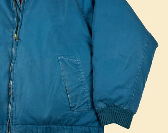 1980s Eddie Bauer Goose Down Jacket, Vintage 80s Size L Teal