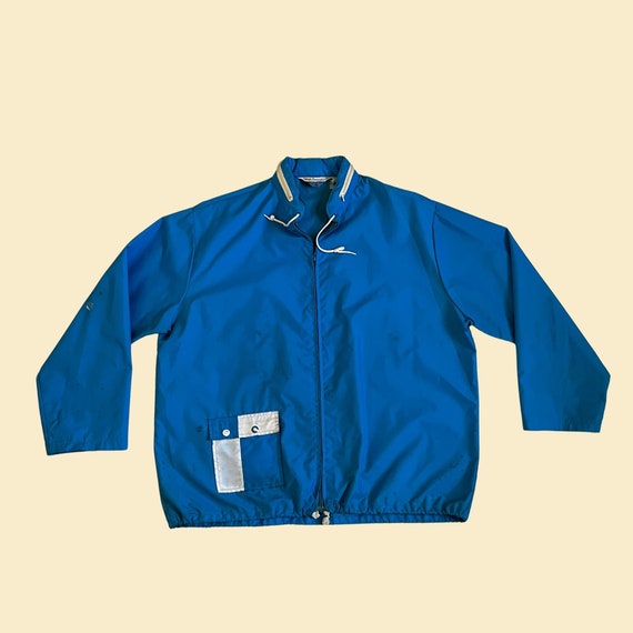 1970s blue men's raincoat by Grants Menswear, vin… - image 1