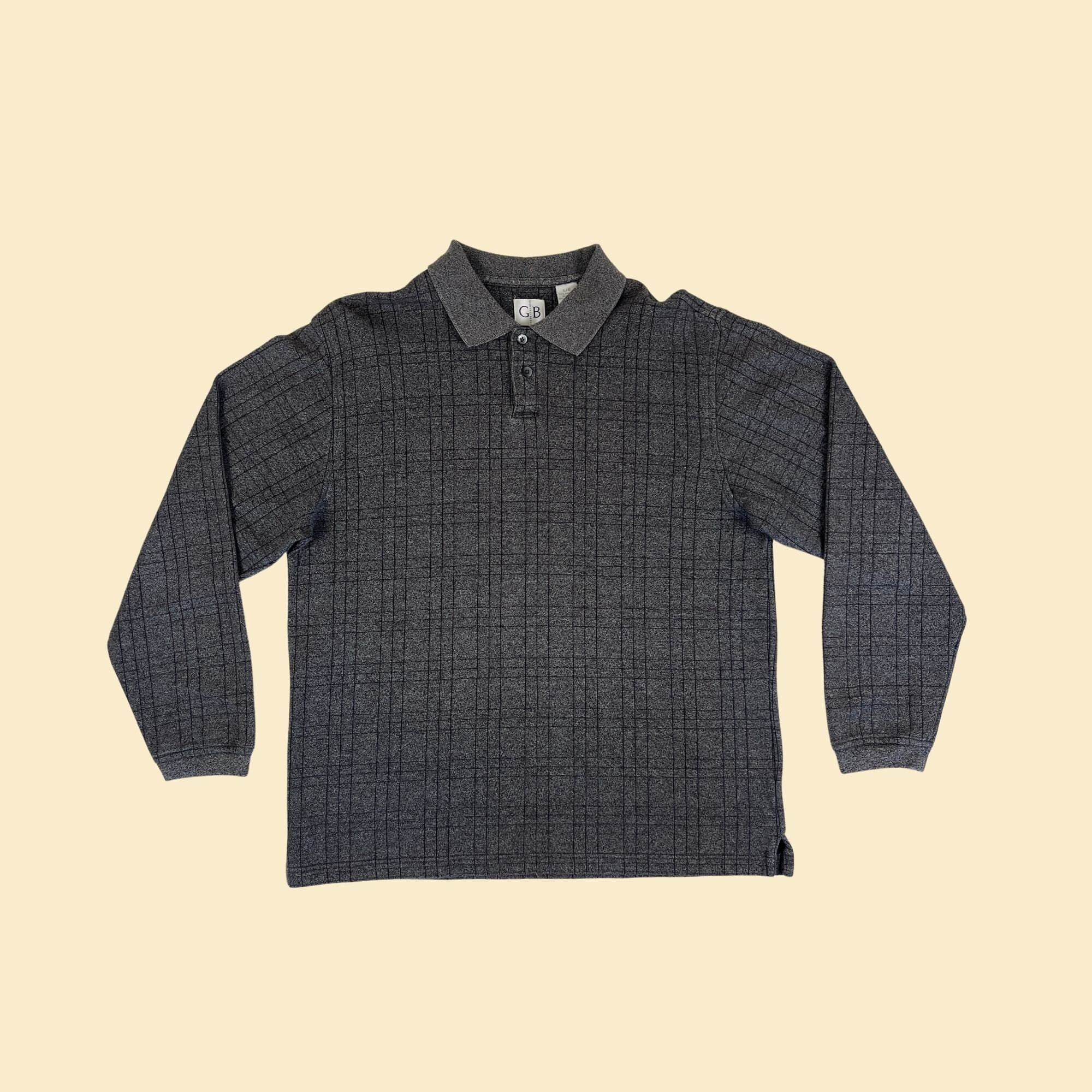 90s GEOFFREY BEENE ニット ポロ シャツ XL ラミー