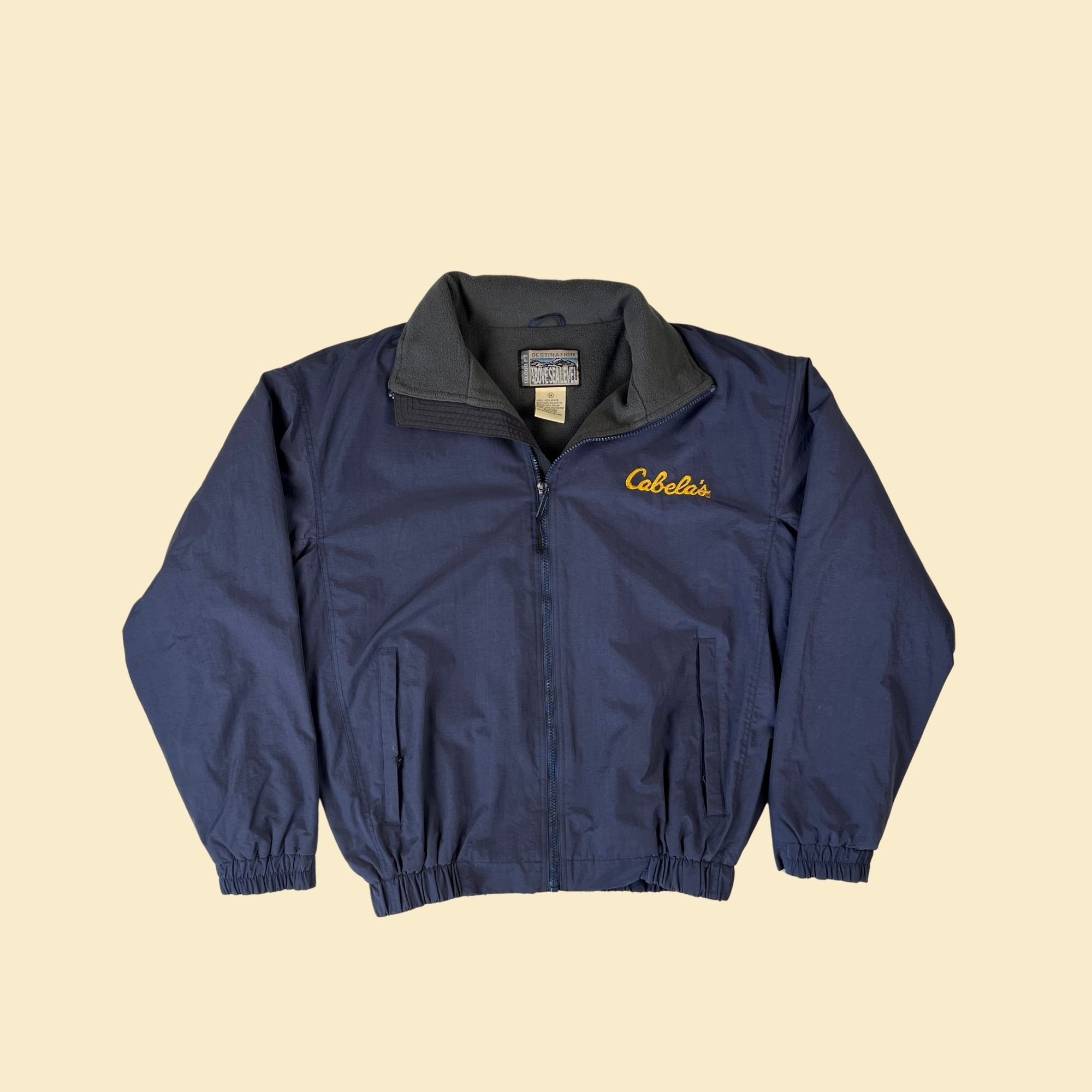 1990s Cabela's Jacket, Vintage Size M 90s Blue & Yellow 1990s Cabela's Jacket, Vintage Size M 90s Blue & Yellow