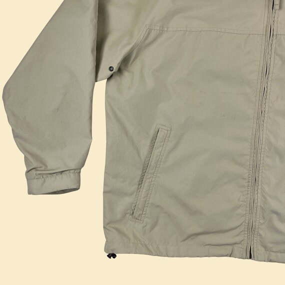 Y2K Eddie Bauer L Windbreaker, Vintage 2000s Beige Zip up Y2K Eddie Bauer L Windbreaker, Vintage 2000s Beige Zip up