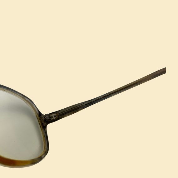 80s tortoise shell frames, vintage square blue/ye… - image 5