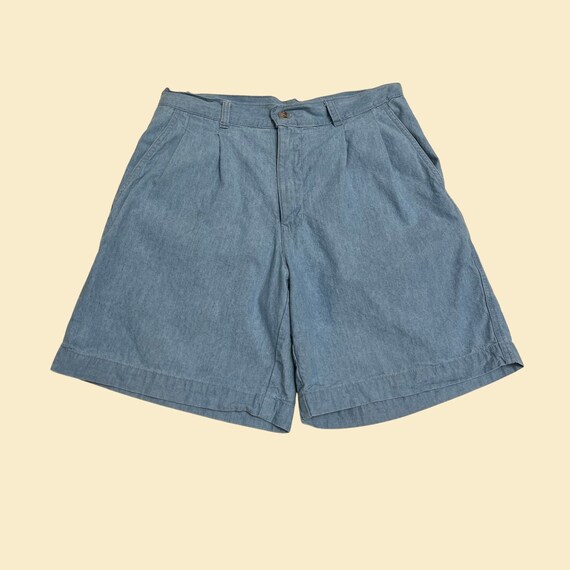 80s Denim/chambray Men's Shorts by Britgear, Size 30