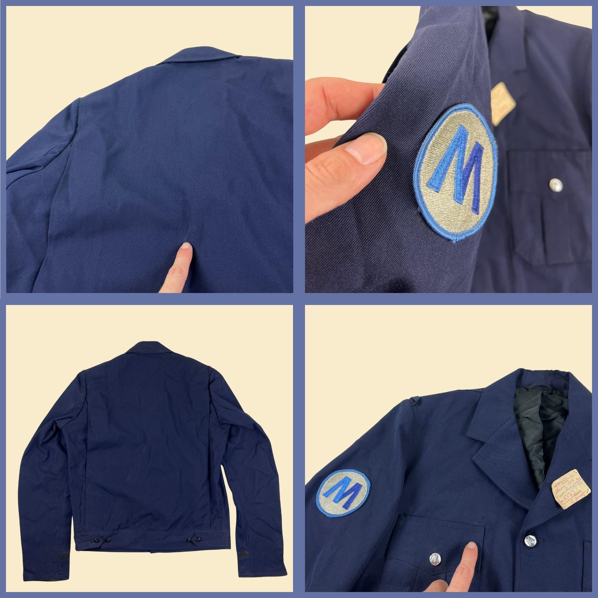 1970s NYC MTA Operator Jacket, Vintage Navy Blue 60s/70s