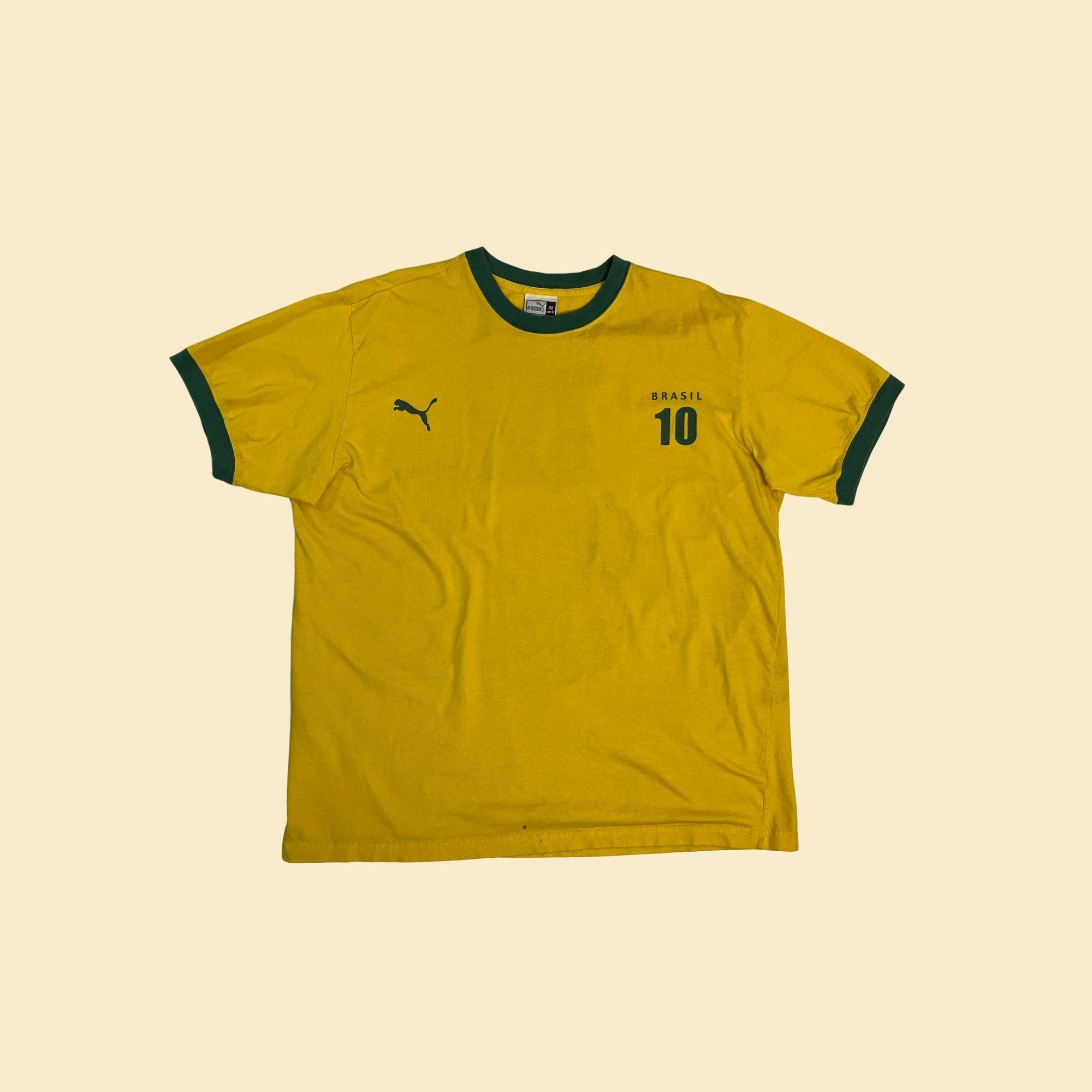 トップス PUMA Y2K archive set up jersey S-M size 90s/y2k Puma Brasil T-shirt, Size XL Vintage 2000s Crewneck