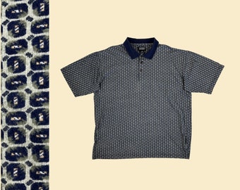 90s GEOFFREY BEENE ニット ポロ シャツ XL ラミー