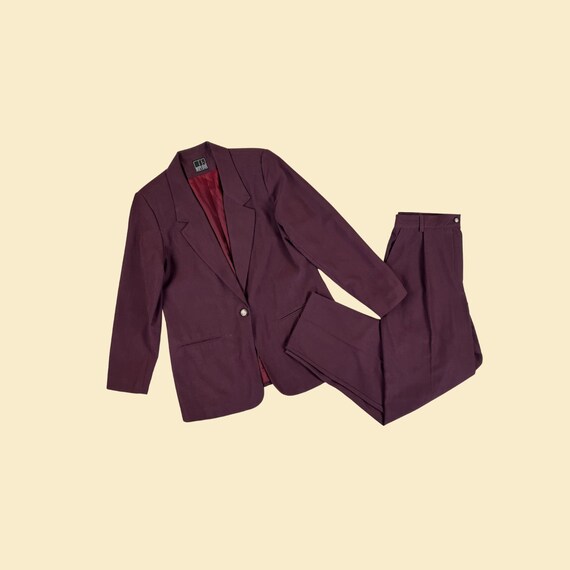 Y2K Mark Alan Purple Pant Suit, Size 10 Blazer & High-rise Pant 