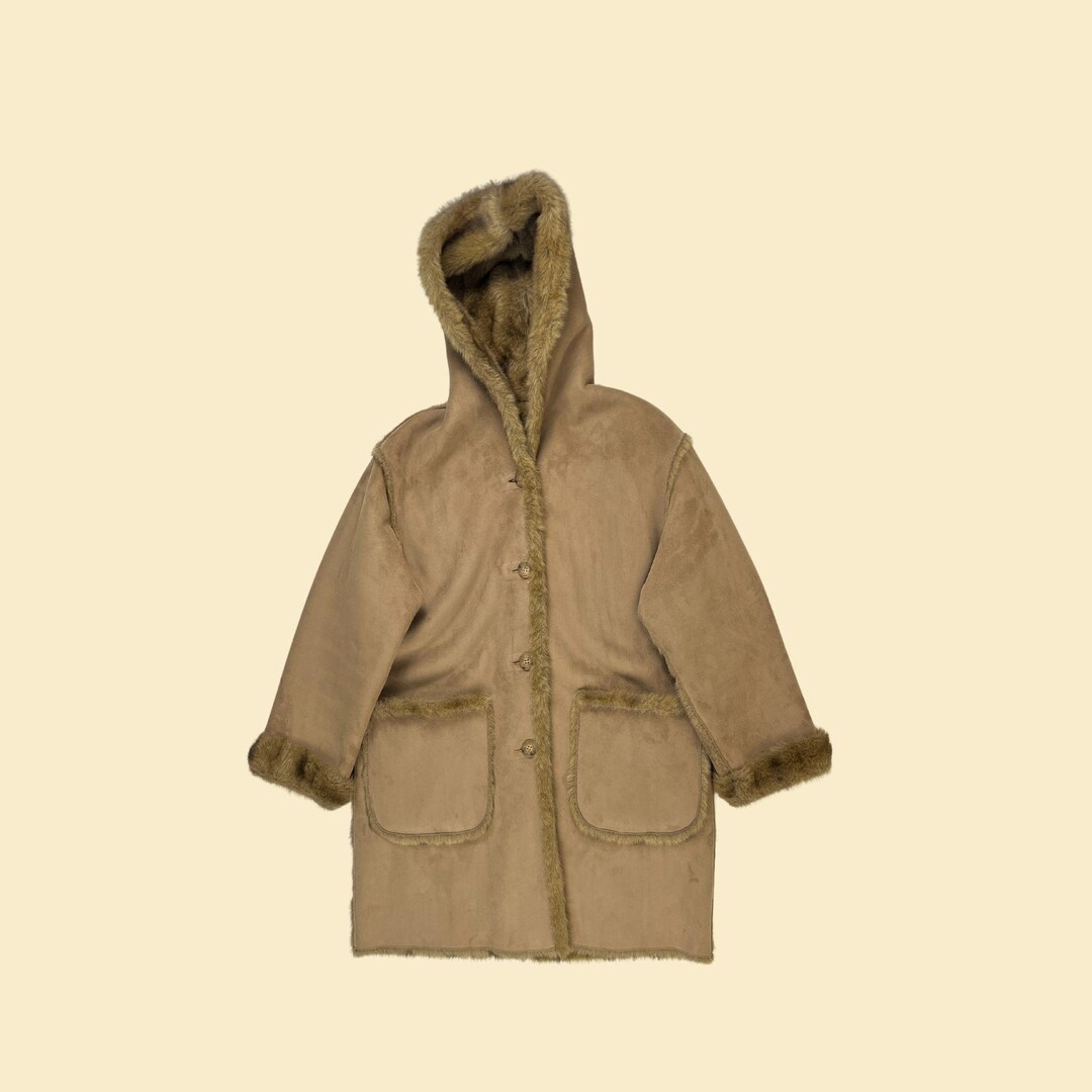 【おまけ付】 90s/y2k Reversible M Faux Fur/suede Coat by Jones New York ジャケット・アウター