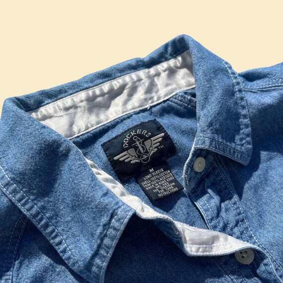 90s denim shirt by Dockers, women's medium jean b… - image 4