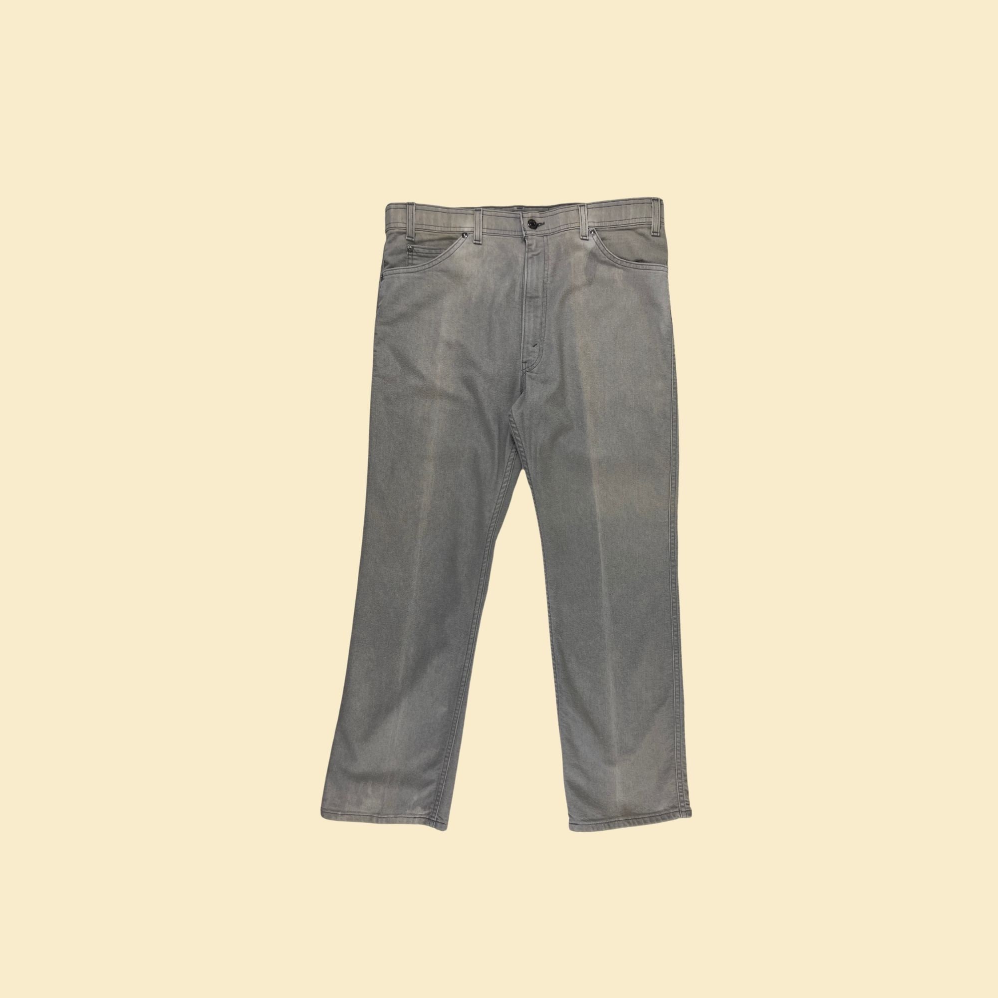 90s levi's action slacks gray USA製 W36 Vintage 1980's or 1990's Levi's ACTION SLACKS Polyester