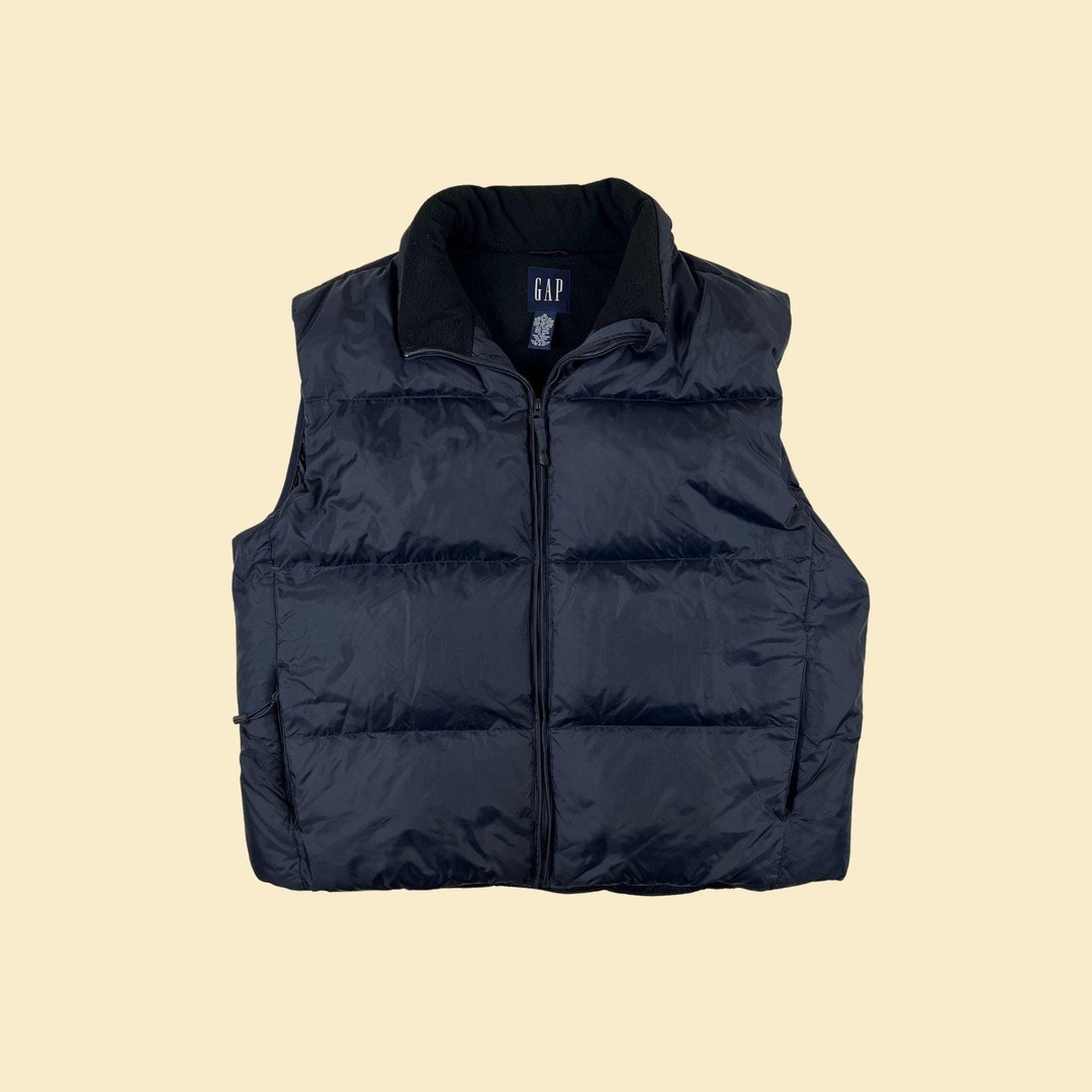 ジャケット・アウター GAP REVERSIBLE Down Vest XL 1990s Vintage GAP Down Vest Womens XL Reversible Puffer Quilted