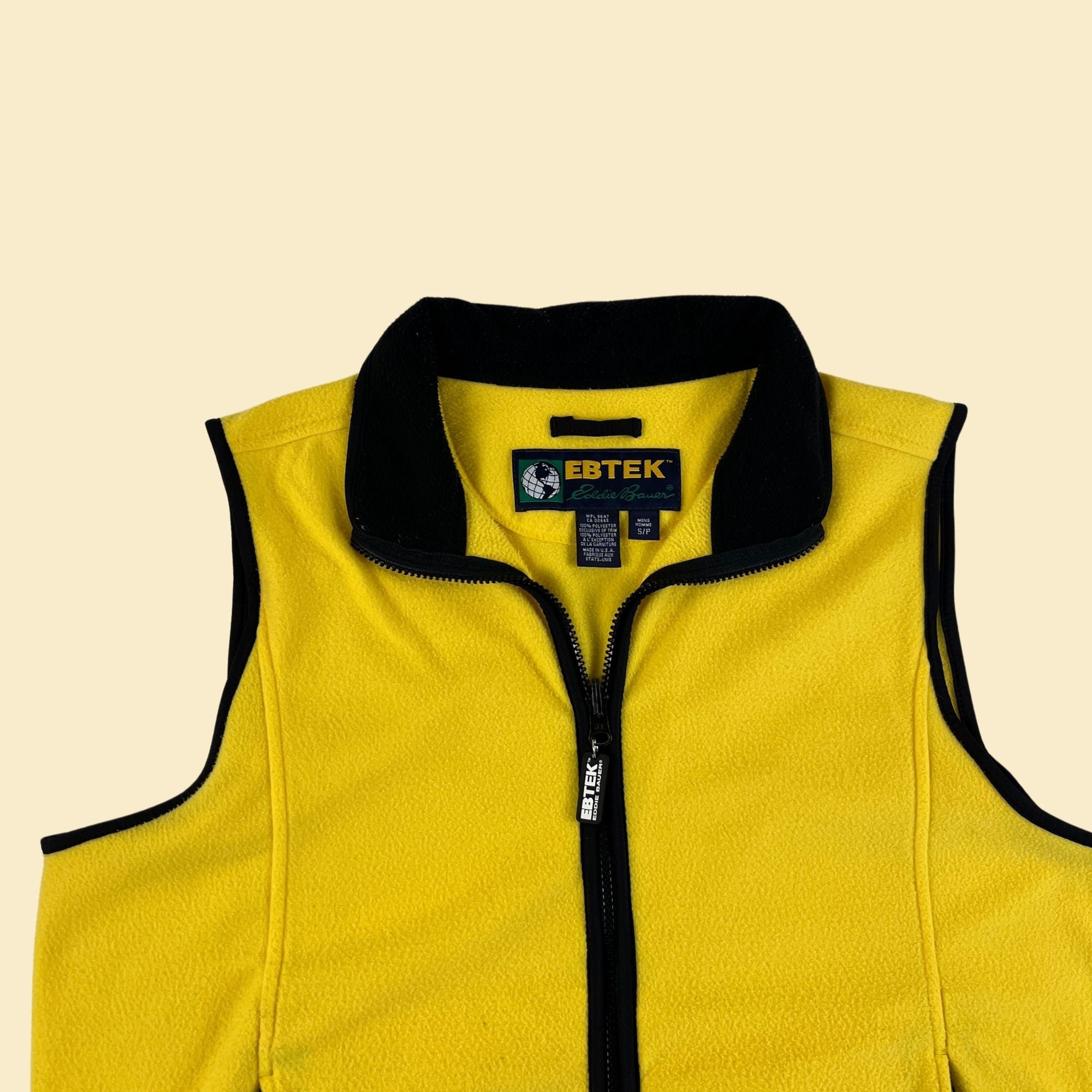 古着　Eddie bauer vest 90s 90s Ebtek Eddie Bauer Fleece Vest Blue Mens Zip Up Size