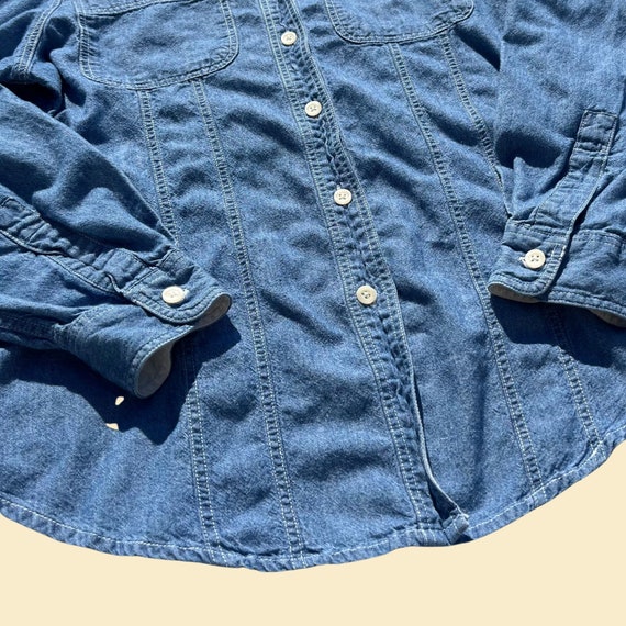 90s denim shirt by Dockers, women's medium jean b… - image 5