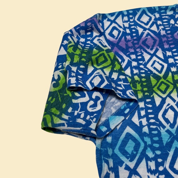 80s / 90s geometric crewneck shirt, large vintage… - image 4