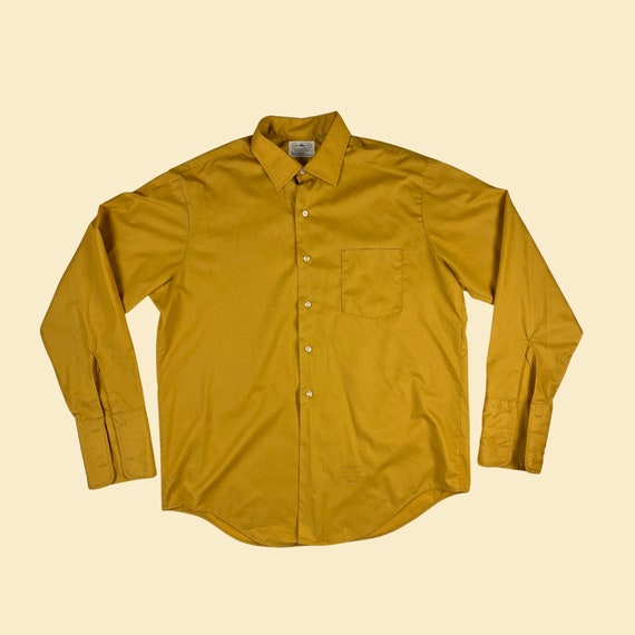 1960s mustard yellow shirt by Towncraft Plus Penn… - image 1