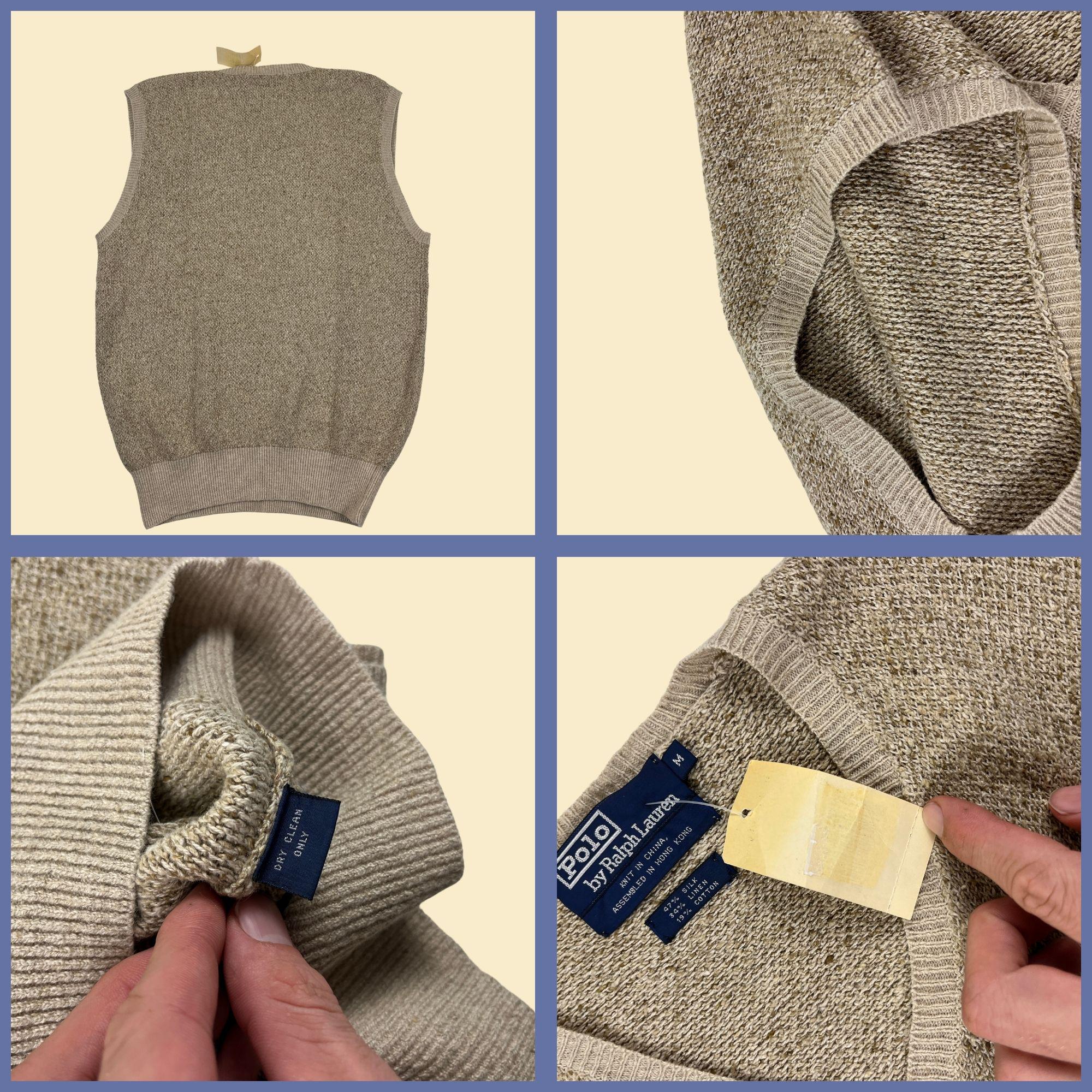 90's “POLO RL” tilden wool knit vest (L)