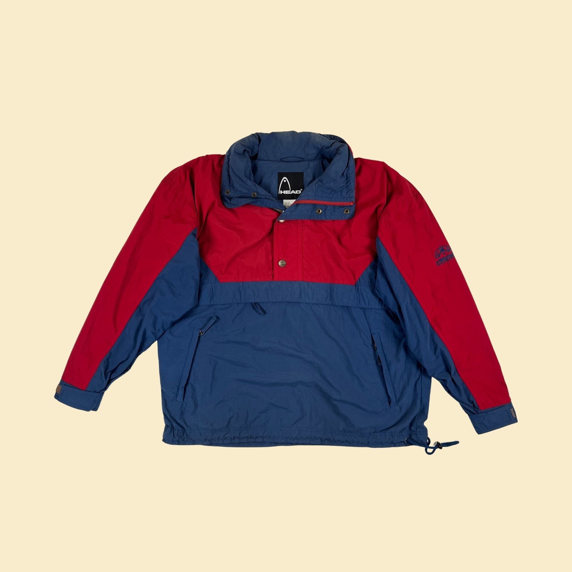 Blue pullover windbreaker discount