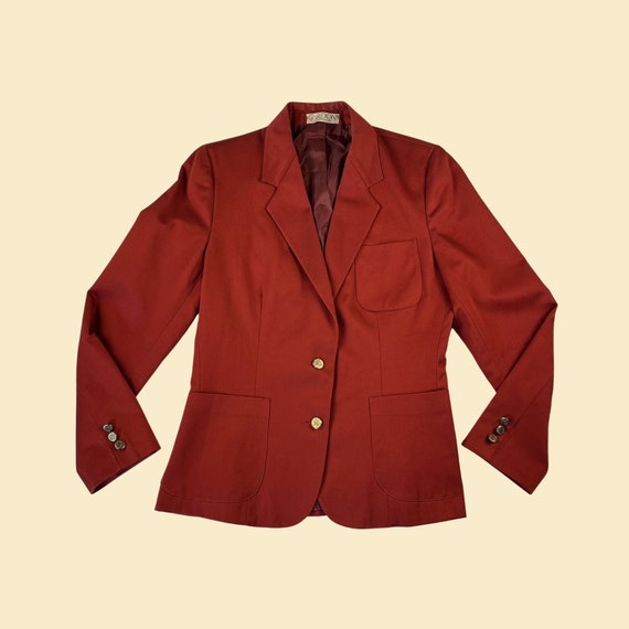 Vintage 1970s blazer, burnt orange women's jacket… - image 1