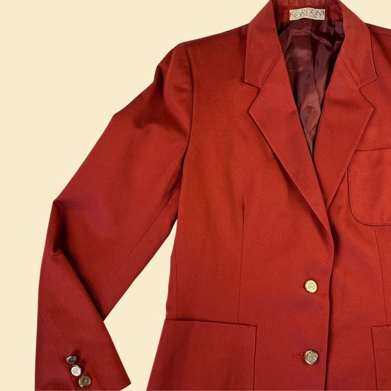 Vintage 1970s blazer, burnt orange women's jacket… - image 10