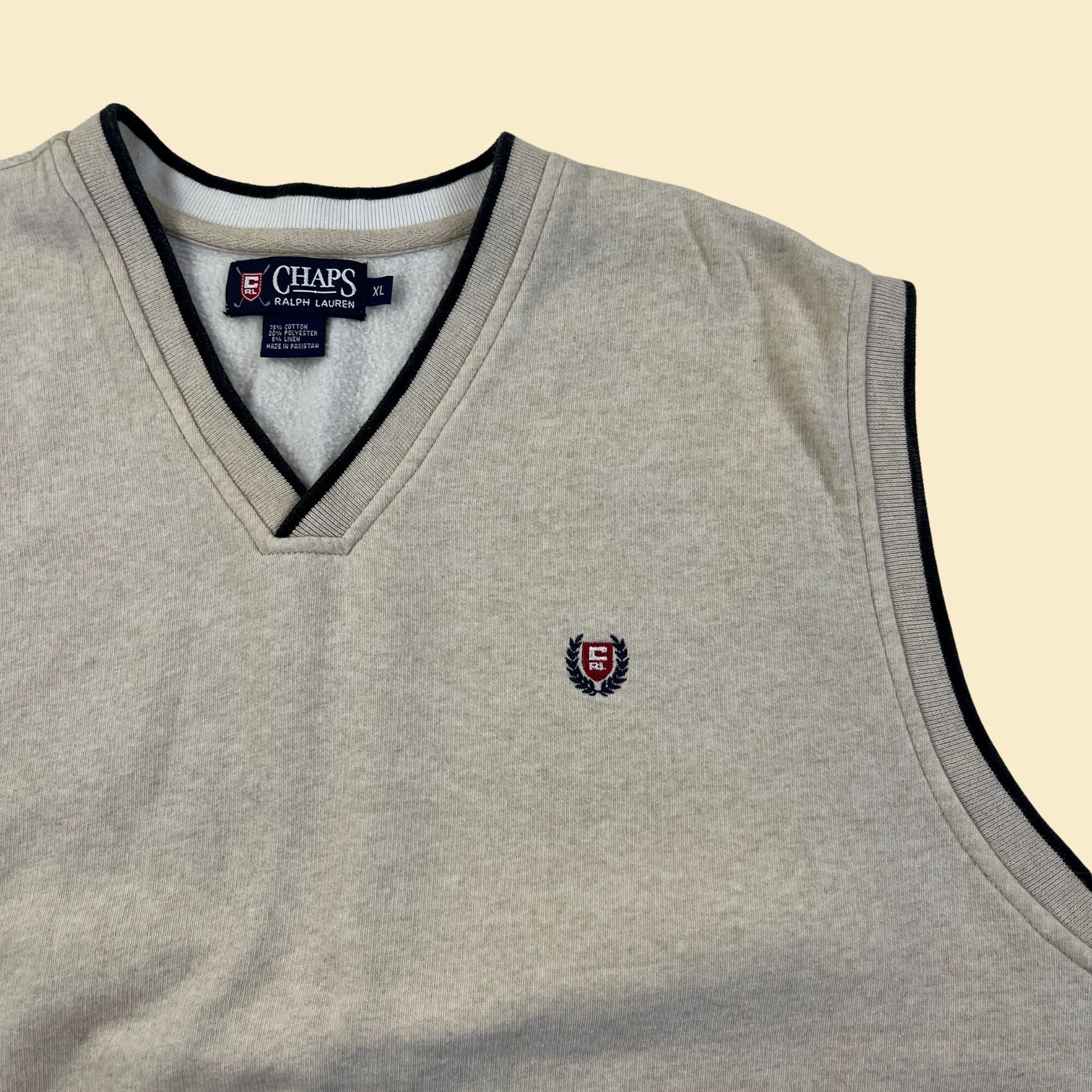 90s XL Chaps Ralph Lauren Golf Vest, Vintage 1990s Men's