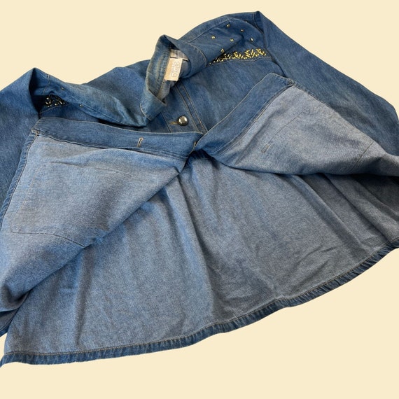 80s Caché denim / chambray button down shirt, siz… - image 8
