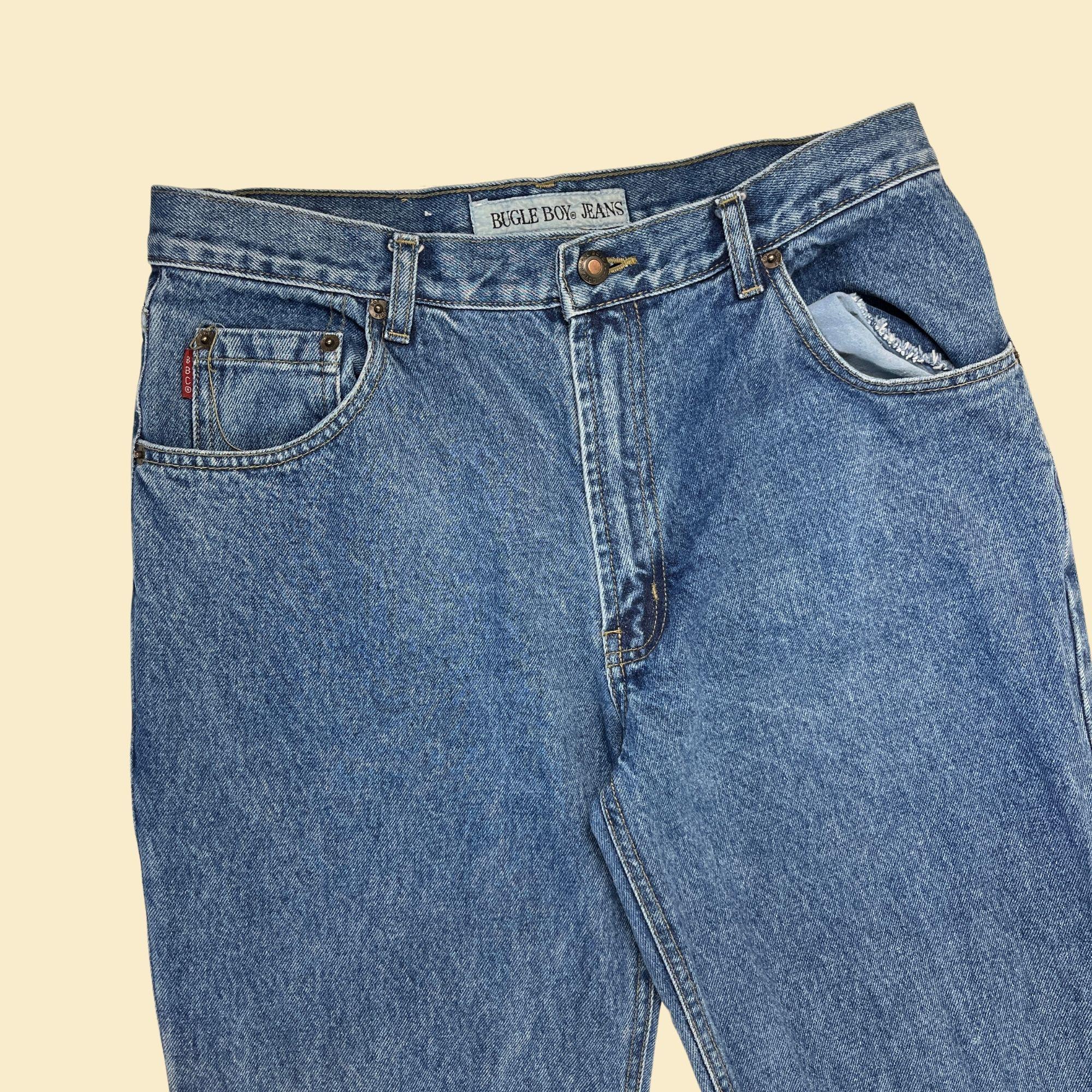 1990s Bugle Boy Jeans 33x32, Vintage Men's Straight Leg