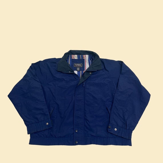90s windbreaker jacket by Totes, vintage 1990s bl… - image 2