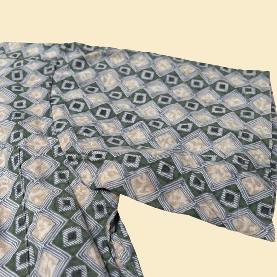 90s geometric shirt by Eastiland, men's short sle… - image 4