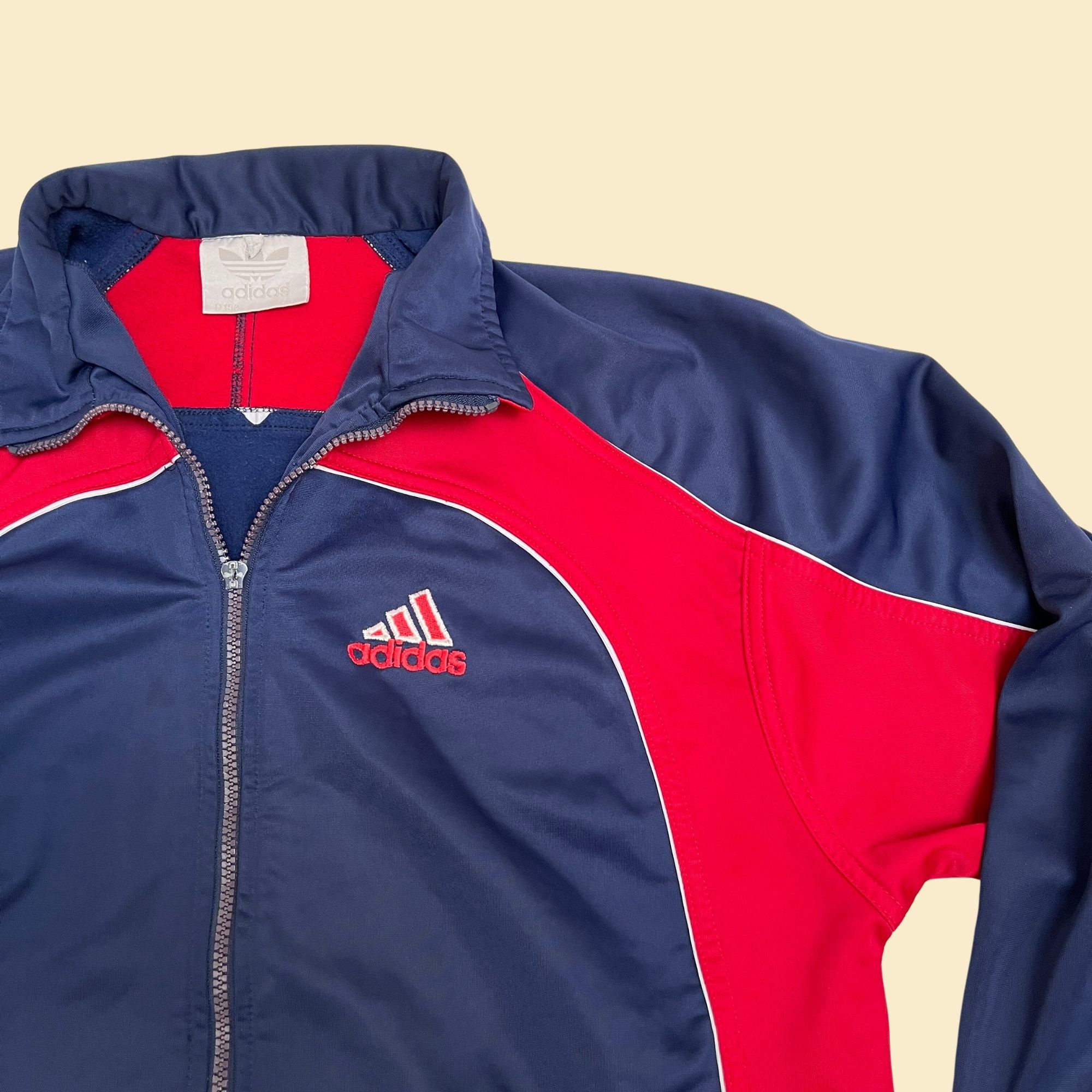 Vintage 1980s Adidas Track Jacket, Size L, 80s Zip up Red Vintage 1980s Adidas Track Jacket, Size L, 80s Zip up Red
