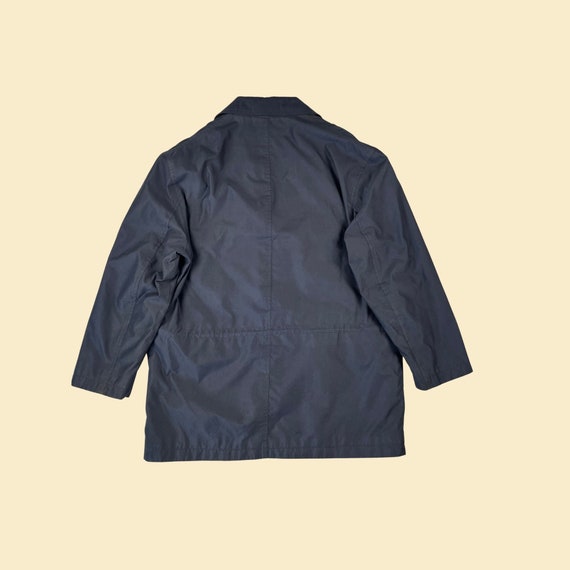 90s dark blue safari jacket, vintage size M 1990s… - image 2