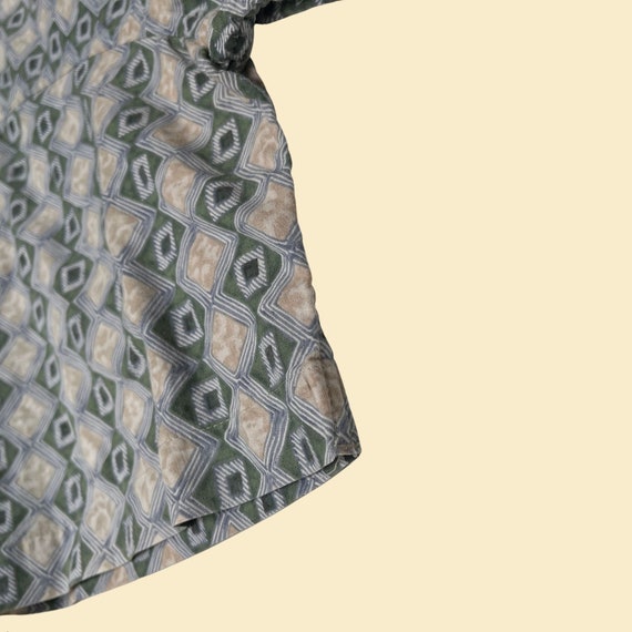 90s geometric shirt by Eastiland, men's short sle… - image 3