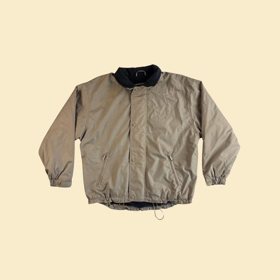 1990s fleece lined jacket, size L Basic Editions … - image 1
