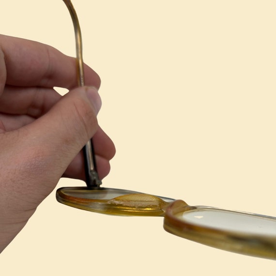 80s tortoise shell frames, vintage square blue/ye… - image 8