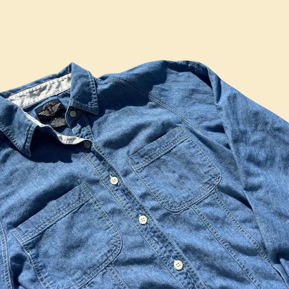 90s denim shirt by Dockers, women's medium jean b… - image 6