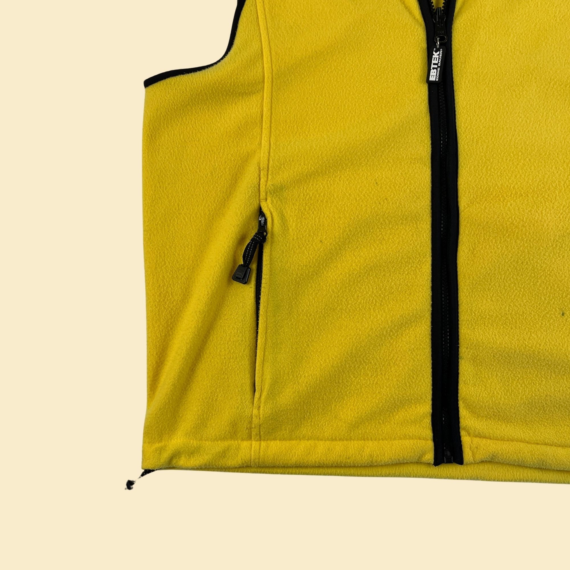 EBTEK エディバウアー Eddie Bauer ナイロンベスト L イエロー Vintage Eddie Bauer Ebtek Yellow Hi-Visibility Windbreaker
