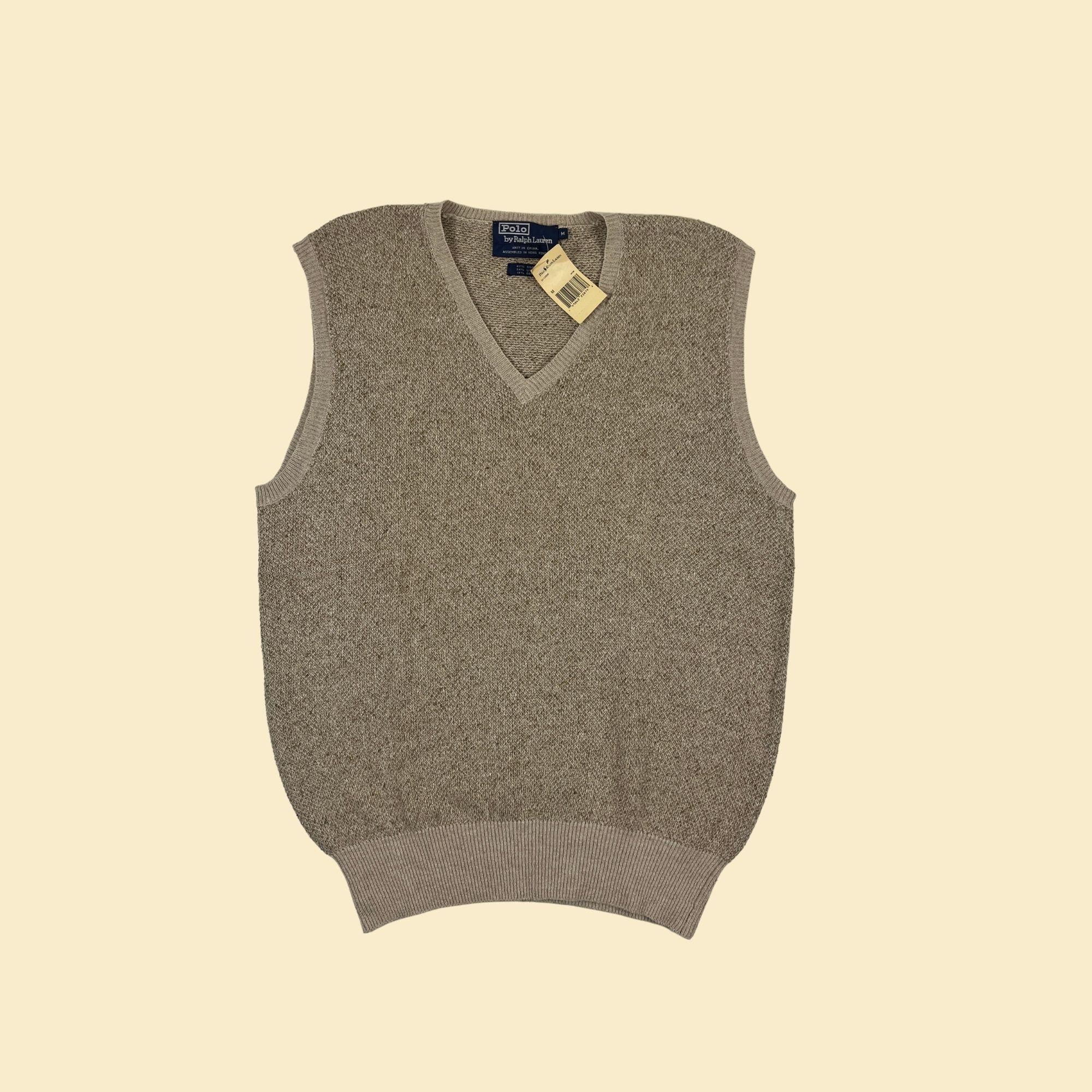 Vintage 90s Polo Ralph Lauren Knit Vest Small Pony Logo