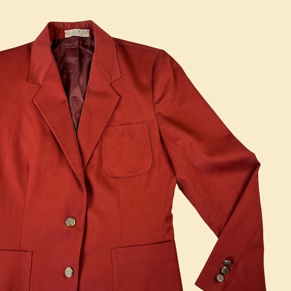 Vintage 1970s blazer, burnt orange women's jacket… - image 3