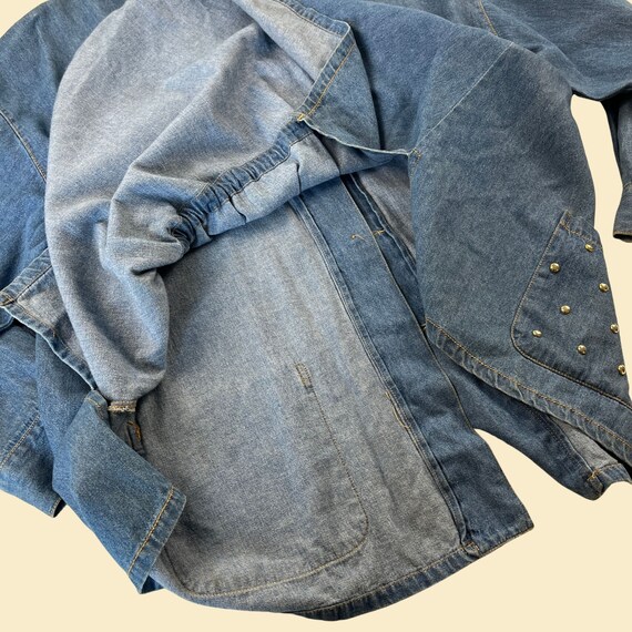 80s Caché denim / chambray button down shirt, siz… - image 10