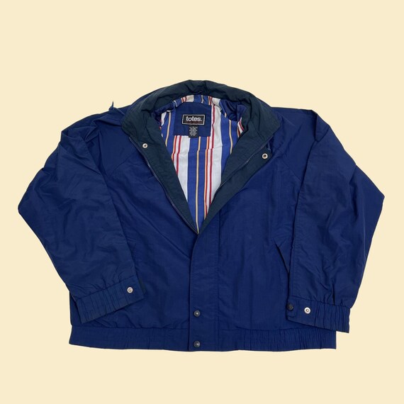 90s windbreaker jacket by Totes, vintage 1990s bl… - image 1