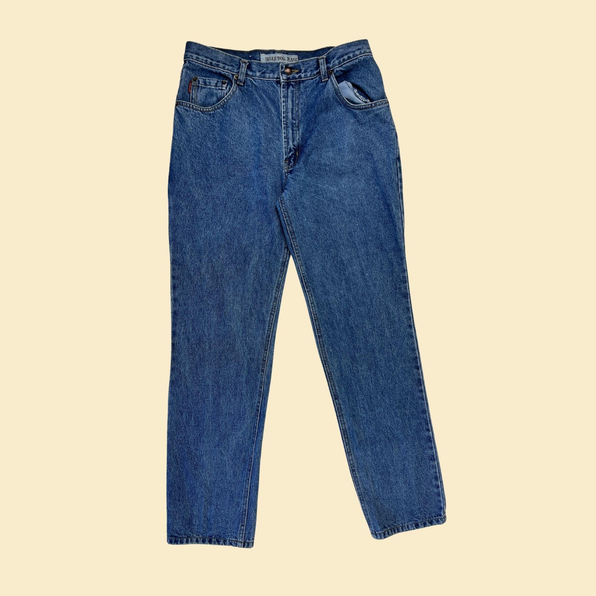1990s Bugle Boy Jeans 33x32, Vintage Men's Straight Leg