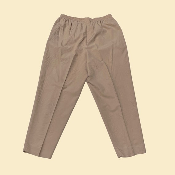 High Rise 90s Pants by Teddi, Vintage Beige Size 16 Women's Pants, 1990s  Tan Pants With Elastic Waist 