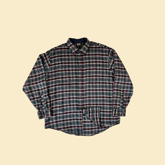 90s XL flannel shirt by Windridge, vintage green/… - image 1