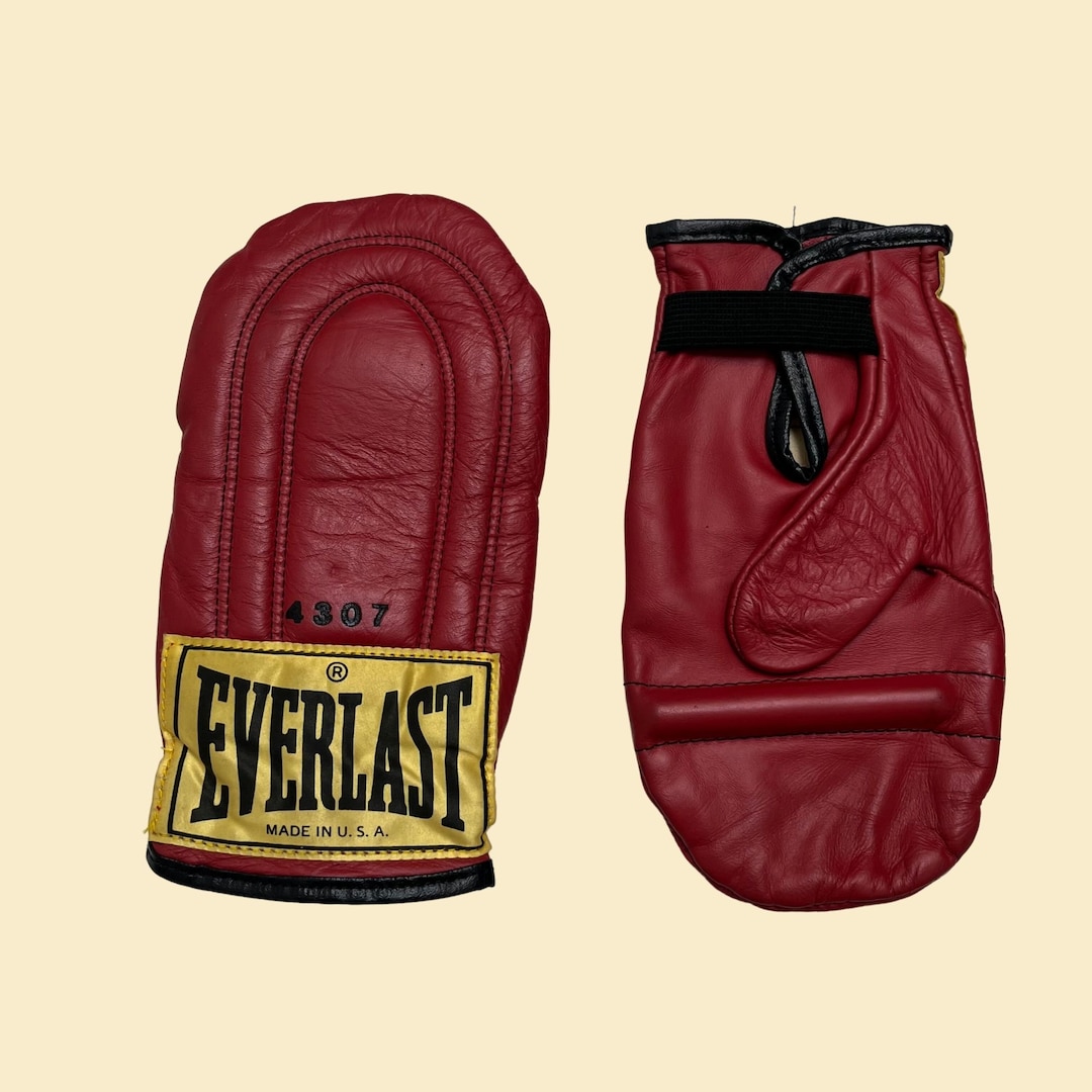 Vintage Everlast Weighted Boxing Gloves 4307 Gold Label Red Etsy
