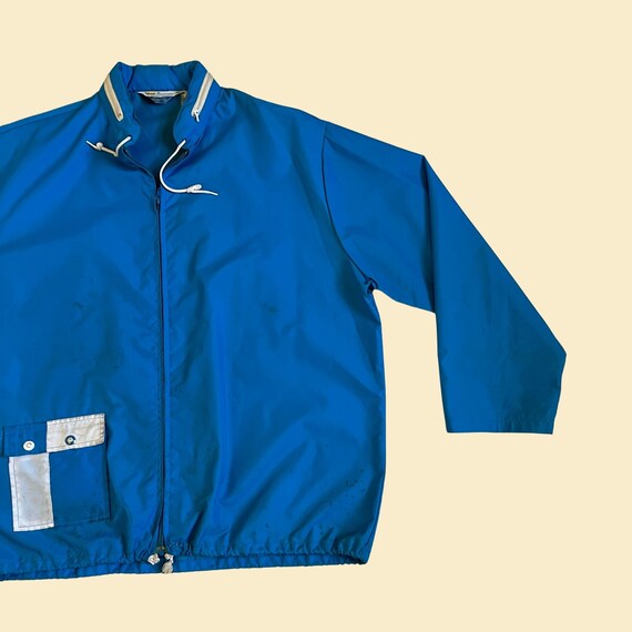 1970s blue men's raincoat by Grants Menswear, vin… - image 3