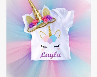 Unicorn first birthday outfit second birthday outfit, tutu and headband 3 piece set, unicorn birthday outfit, 1st birthday outfit cake smash