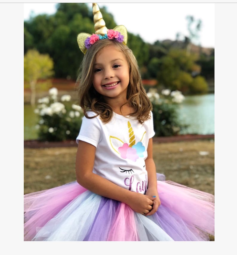 Unicorn Birthday Tutu Outfit 3 Piece Set 2nd 3rd 4th 5th Etsy