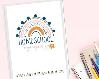 Boho Rainbow Secular Homeschool Planner