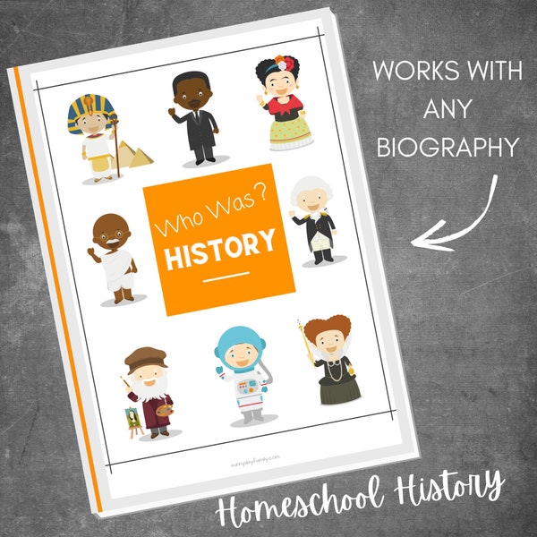 Homeschool History Notebooking Set Based on the Who Was? Series (Works with ANY Biography) | Unit Study *Secular*